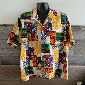 Cintas Hawaiian shirt size XL
Ukulele palm tree pineapple floral